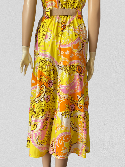 šaty dlhé žlté Rinascimento