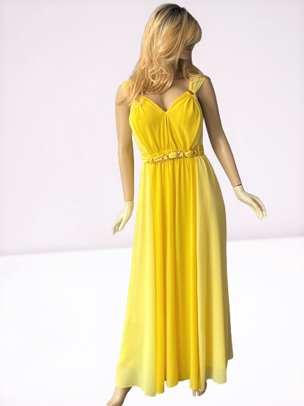 šaty žlté dlhé Rinascimento