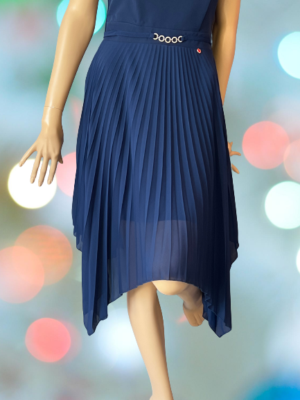 šaty plisované modré Rinascimento
