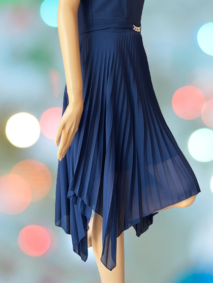 šaty plisované modré Rinascimento