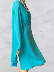 šaty koktailové tyrkysové Rinascimento