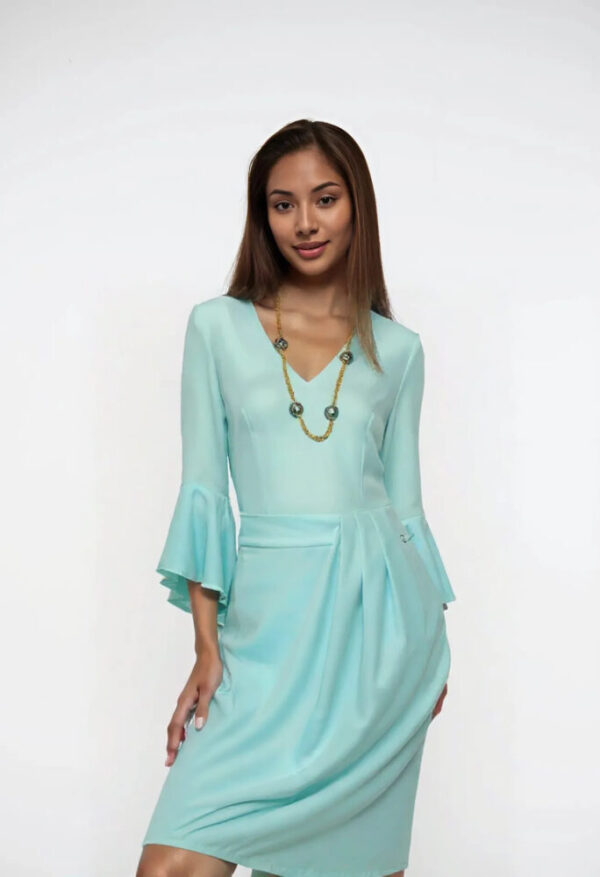 šaty puzdrové modré Rinadcimento