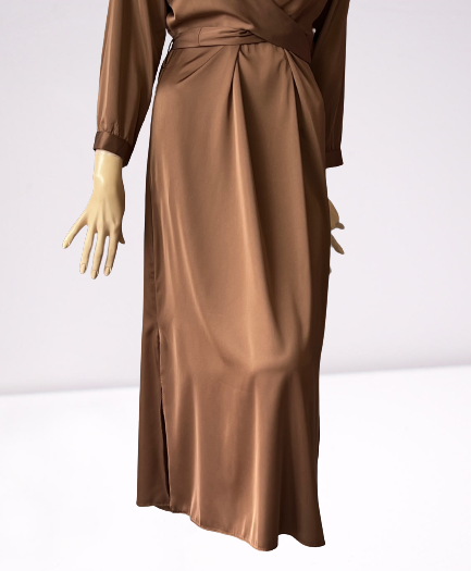 šaty luxusné hnedé Rinascimento