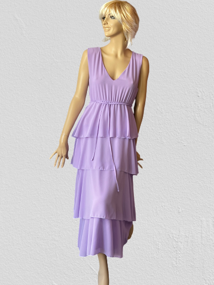 šaty s volánmi fialkové Rinascimento