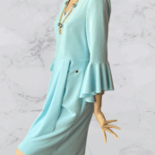 šaty puzdrové modré Rinascimento