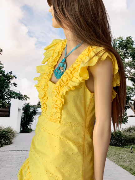 šaty z madeiry žlté Rinascimento