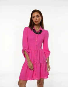 šaty košeľové ružové Rinascimento