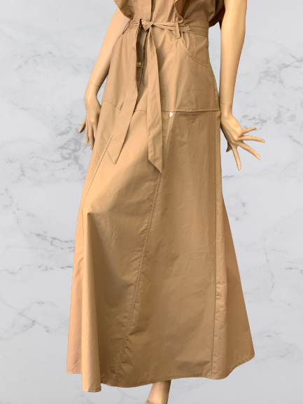 šaty dlhé hnedé Rinascimento