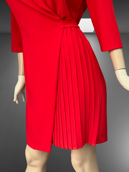 šaty červené s plisé Rinascimento - Kitana