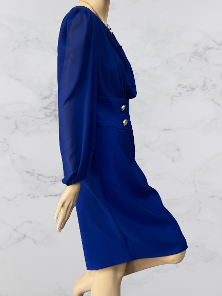 šaty puzdrové modré Rinascimento