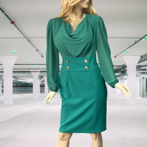 šaty luxusné zelené Rinascimento