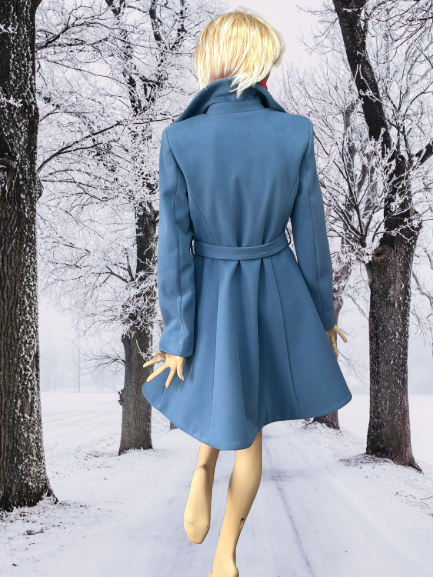 kabát zimný modrý Rinascimento