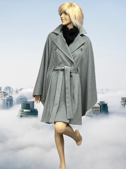 kabát zimný sivý Rinascimento