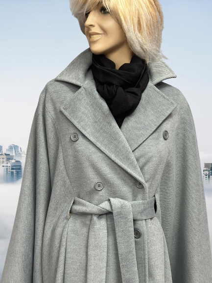 kabát zimný sivý Rinascimento