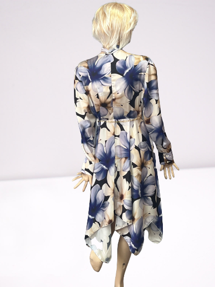 šaty elegantné s kvetmi Rinascimento