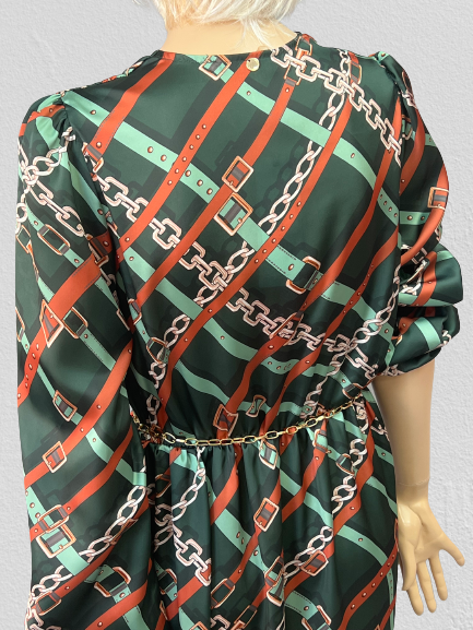 šaty košeľové s opaskom Rinascimento - detail