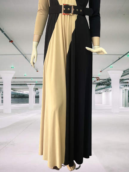 šaty dvojfarebné béžové Rinascimento