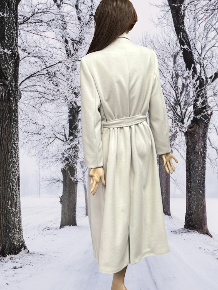 kabát dlhý biely Rinascimento