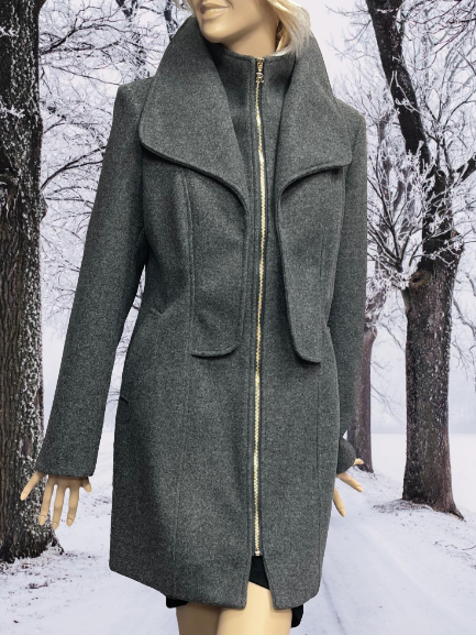 kabát vlnený sivý Rinascimento