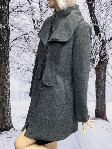 kabát vlnený sivý Rinascimento