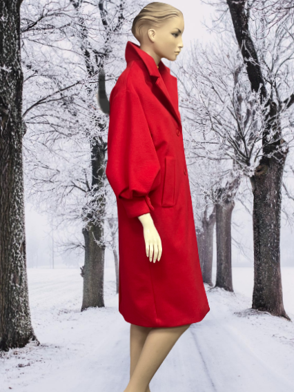 kabát červený Rinascimento