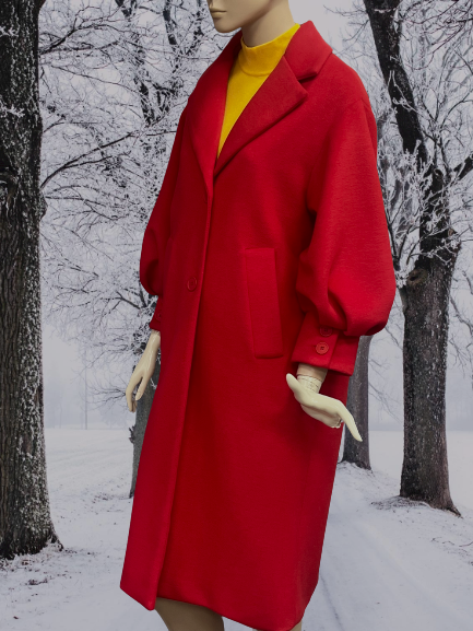 kabát červený Rinascimento