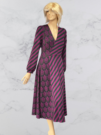 šaty na denné nosenie fialové Rinascimento