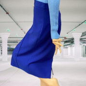 sukňa ceruzková modrá Rinascimento