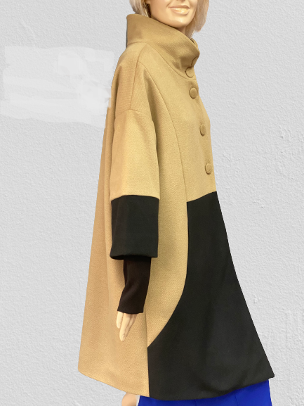 kabát oversized dvojfarebný Rinascimento