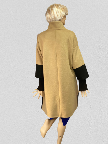 kabát oversized dvojfarebný Rinascimento