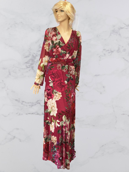 šaty s kvetmi dlhé Rinascimento - Kitana