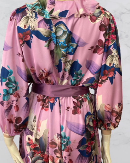 šaty luxusné ružové Rinascimento - detail