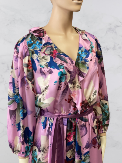 šaty luxusné ružové Rinascimento - detail