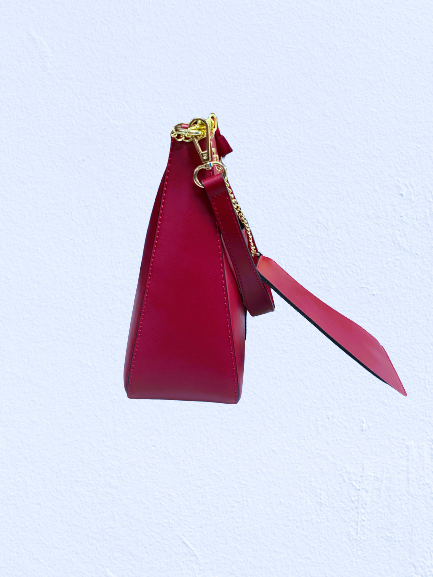 kabelka kožená malinovočervená Rinascimento