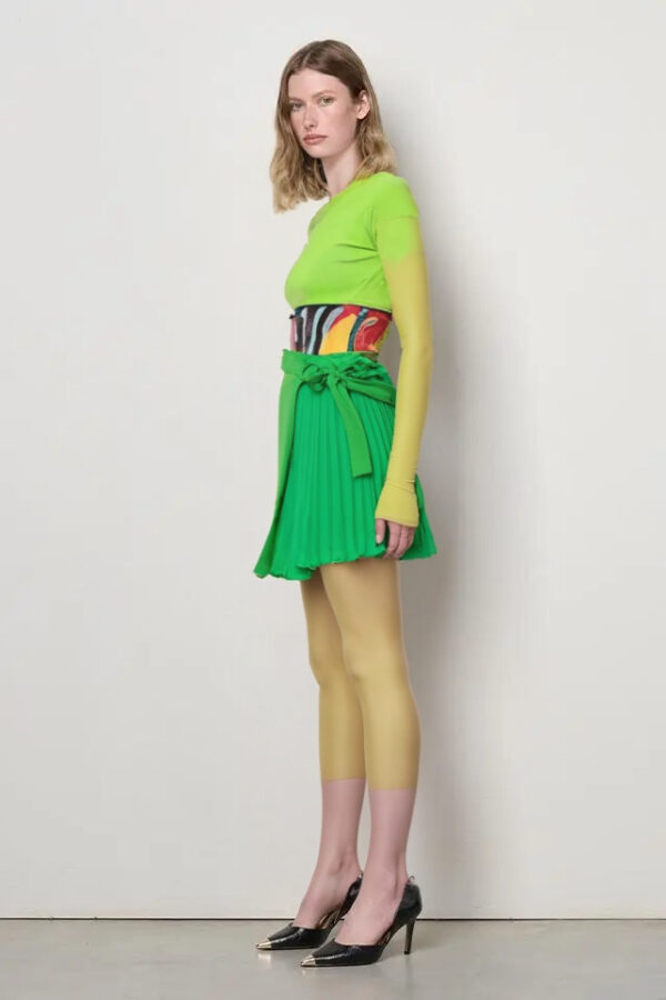 sukňa plisovaná zelená Rinascimento