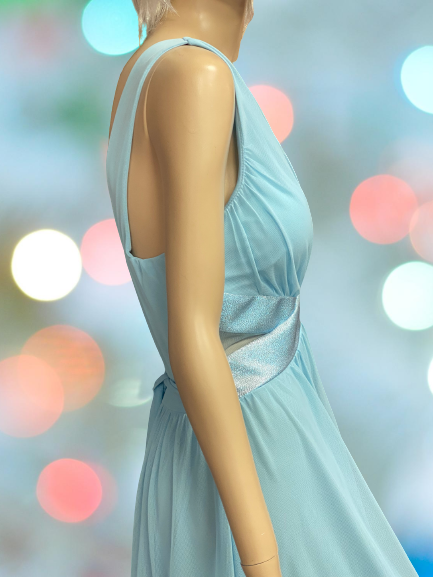 šaty spoločenské modré Rinascimento - detail