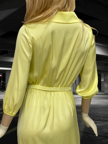 šaty na denné nosenie žlto - zlaté Rinascimento - detail