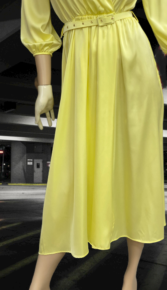 šaty na denné nosenie žlto - zlaté Rinascimento - detail