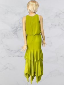 šaty asymetrické zelené Rinascimento