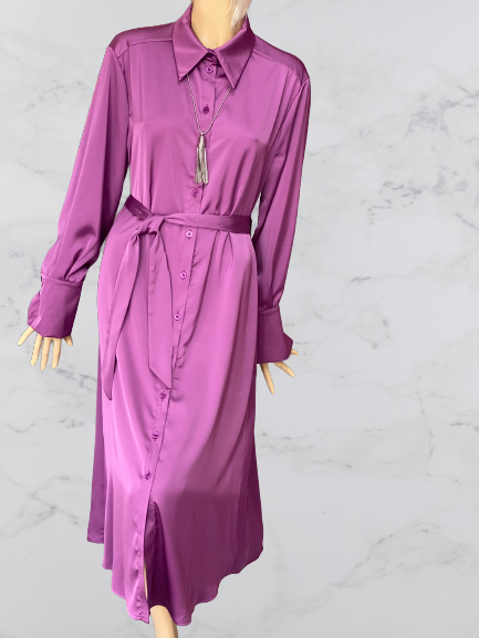 šaty s vreckami fialové Rinascimento