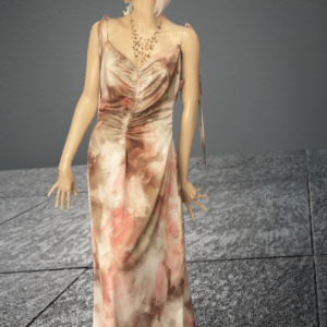 šaty s riasením hodvábne Rinascimento
