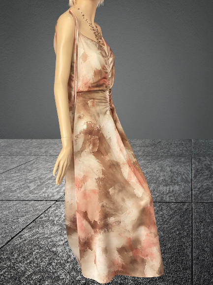 šaty s riasením hodvábne Rinascimento