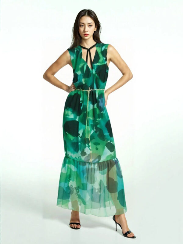 šaty zelené dlhé Rinascimento