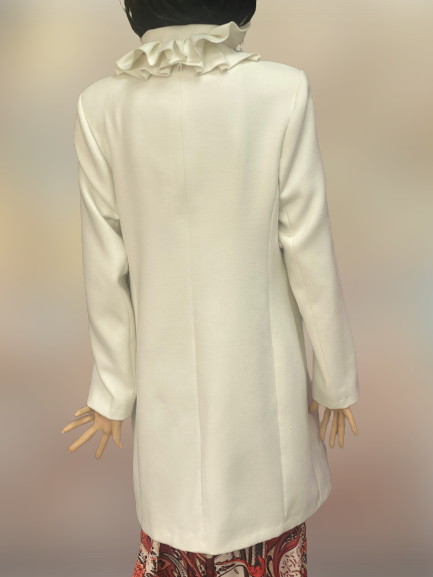 kabát luxusný biely Rinascimento