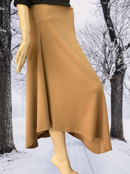 sukňa hnedá asymetrická Rinascimento