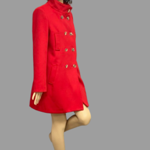 kabát nad kolená červený Rinascimento