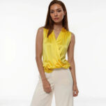 blúzka riasená žltá Rinascimento