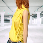 blúzka riasená žltá Rinascimento