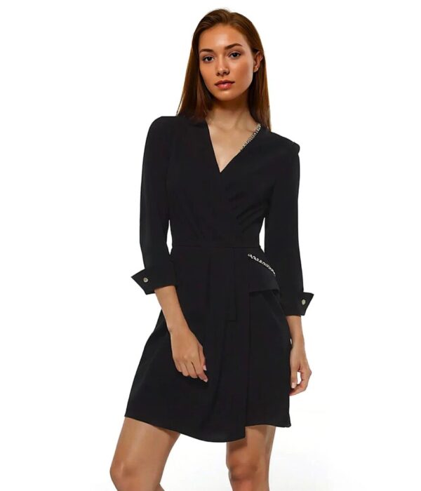 šaty s retiazkou čierne Rinascimento