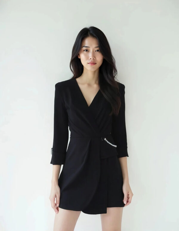 šaty s retiazkou čierne Rinascimento